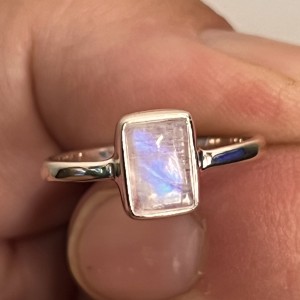 Rainbow Moonstone Ring