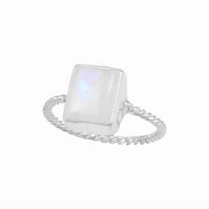 Rainbow Moonstone Ring