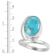 Turquoise Ring (with Pyrite Inclusions)) Turquoise Ring (with Pyrite Inclusions))