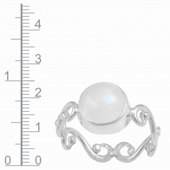 Rainbow Moonstone Ring