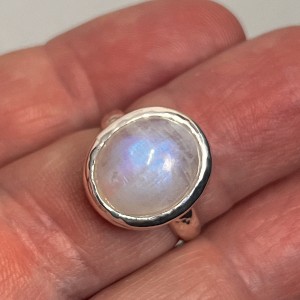 Rainbow Moonstone Ring