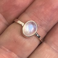 Rainbow Moonstone Ring
