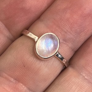 Rainbow Moonstone Ring