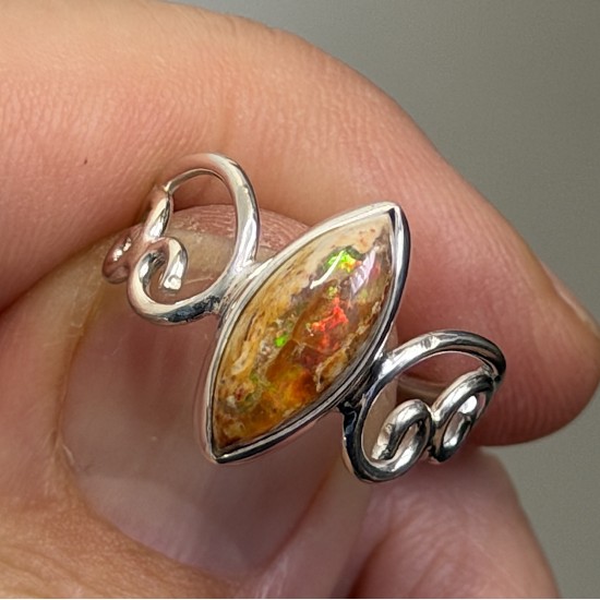 Mexican Fire Opal Ring