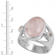 Rose Quartz & Clear Quartz Ring