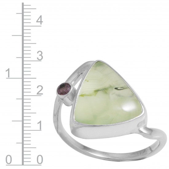 Prehnite & Amethyst Ring Prehnite & Amethyst Ring