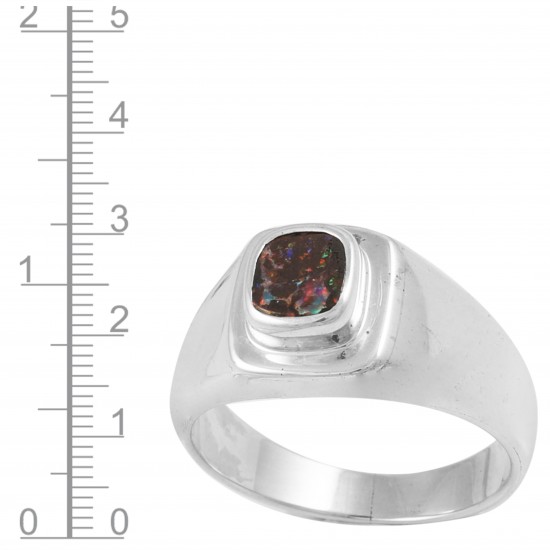 Boulder Opal Men's Ring Boulder Opal Men's Ring