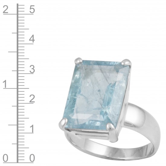 Aquamarine Ring (Faceted)