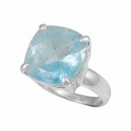 Aquamarine Ring (Faceted)