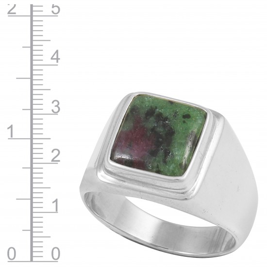 Ruby in Zoisite Men's Ring