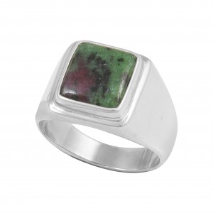 Ruby in Zoisite Men's Ring