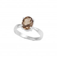Smoky Quartz Ring Sz 6