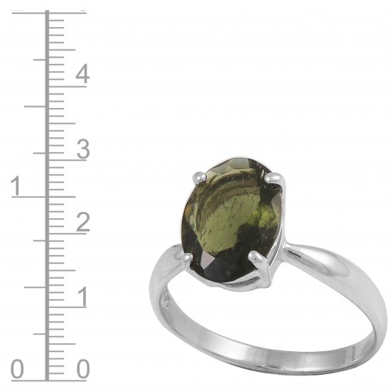 Moldavite (Faceted) Ring Moldavite (Faceted) Ring