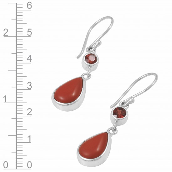 Red Jasper & Garnet Earrings