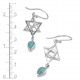 Turquoise & Merkaba Earrings