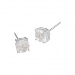 Clear Quartz 7mm Stud Earrings