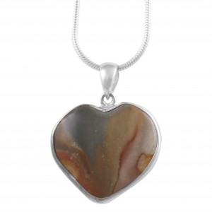 Polychrome Jasper Heart Pendant