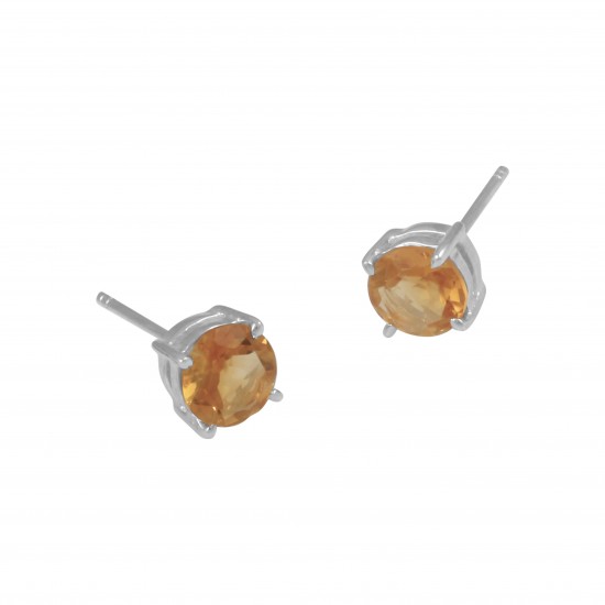 Citrine 7mm Stud Earrings Citrine 7mm Stud Earrings