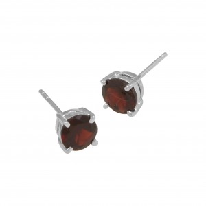 Garnet 7mm Stud Earrings