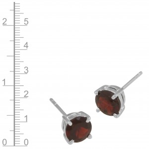 Garnet 7mm Stud Earrings