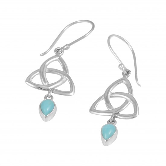 Turquoise & Triquetra Earrings