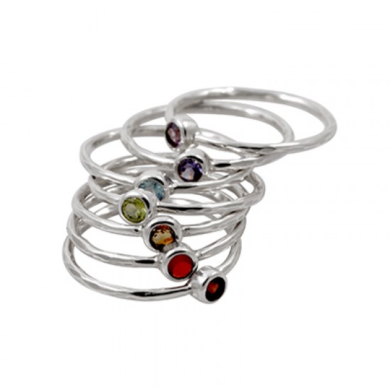 Stackable Chakra Ring Set