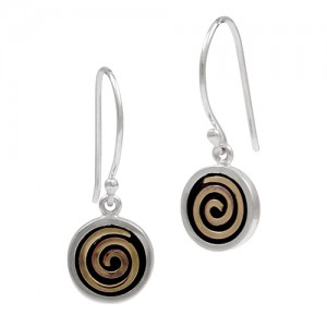 Bronze Spiral Earrings