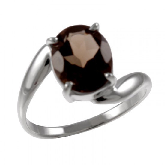 Gem Wave Ring, Smoky Quartz Gem Wave Ring, Smoky Quartz
