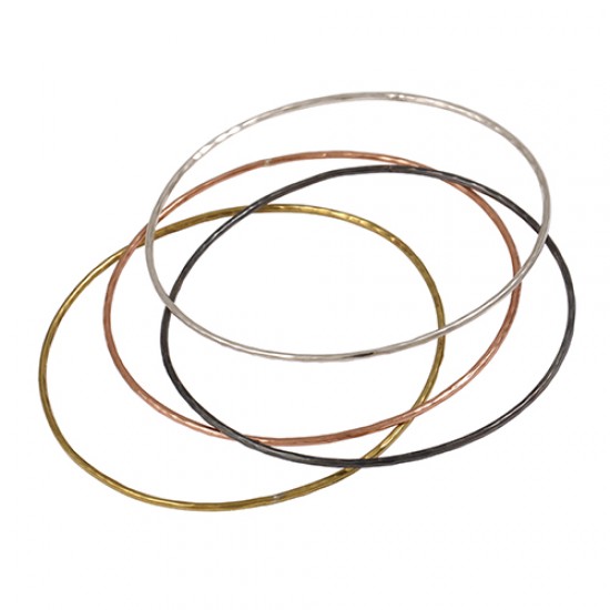 Fine Hammered Bangle - Brass Fine Hammered Bangle - Brass