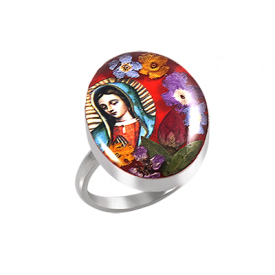 Wildflower Virgin Mary Ring